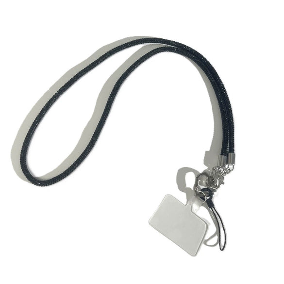 Rhinestone Mobile Phone Lanyard With Love Pattern And Crossbody Chain In Light Luxury Highend Style