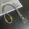 Rhinestone Mobile Phone Lanyard With Love Pattern And Crossbody Chain In Light Luxury Highend Style