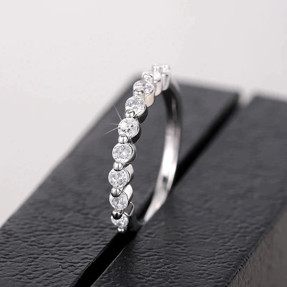 Rig Ring Copper Geometric Zircon Women's
