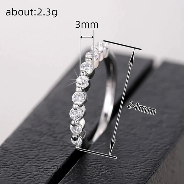 Rig Ring Copper Geometric Zircon Women's