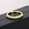 Rig Ring Copper Geometric Zircon Women's