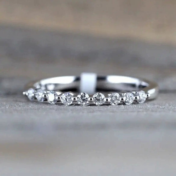 Rig Ring Copper Geometric Zircon Women's