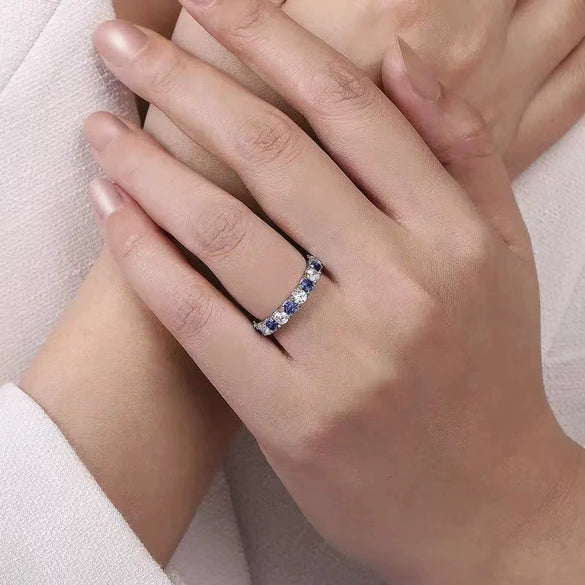 Rig Ring Copper Zircon Inlay Geometric Design Unisex Popular Ring
