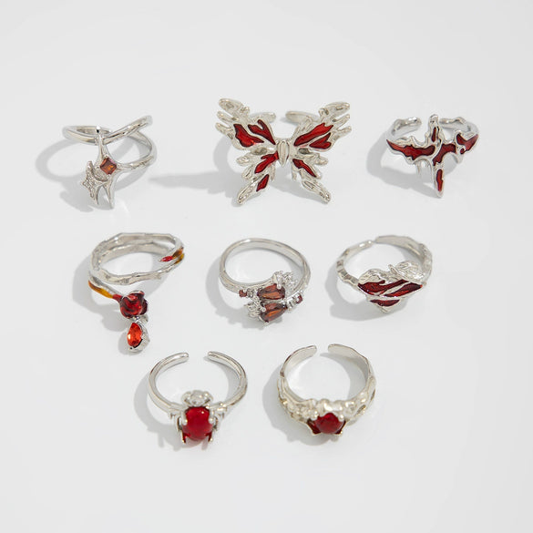 Ring Alloy Dripping Oil Animal Geometric Electroplating