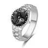 Ring Alloy Geometric Electroplating Unisex Style