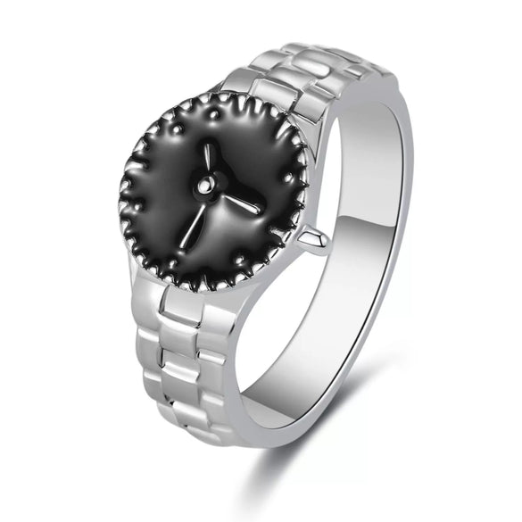 Ring Alloy Geometric Electroplating Unisex Style