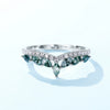 Ring And Bracelet Aqua Agate Stone Geometric Style S925 Silver