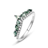 Ring And Bracelet Aqua Agate Stone Geometric Style S925 Silver