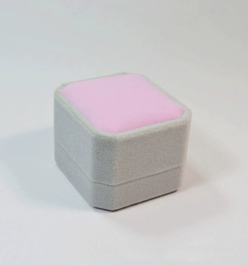 Ring Box Flocking Plastic Universal For Rings Earrings Highgrade