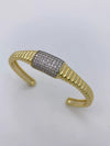 Ring Bracelet Copper Metal Geometric Fashion Microinlaid Zircon 18K Gold Plated