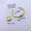 Ring Bracelet Copper Metal Geometric Fashion Microinlaid Zircon 18K Gold Plated