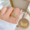 Ring Brass Geometric Crown Cartoon Style Real Gold Electroplated