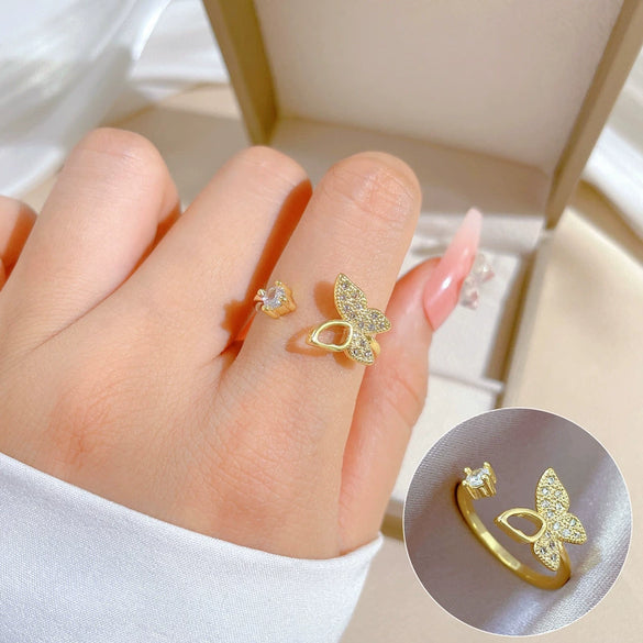 Ring Brass Geometric Crown Cartoon Style Real Gold Electroplated