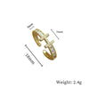 Ring Brass Geometric Crown Cartoon Style Real Gold Electroplated