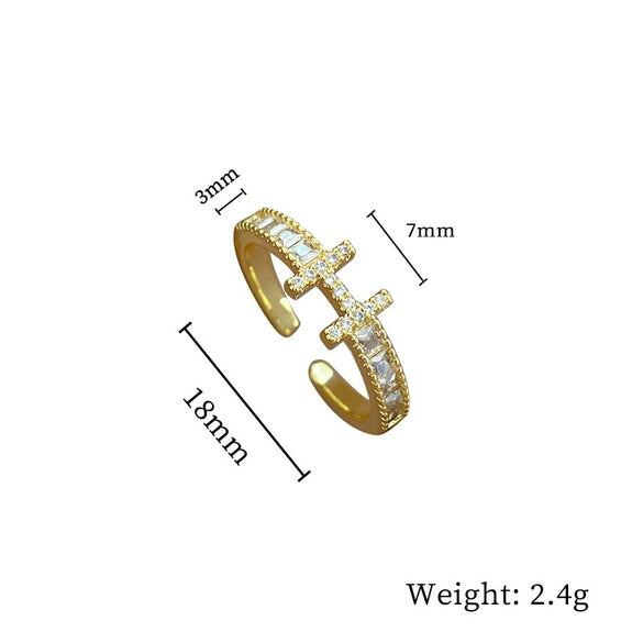 Ring Brass Geometric Crown Cartoon Style Real Gold Electroplated