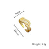 Ring Brass Geometric Crown Cartoon Style Real Gold Electroplated