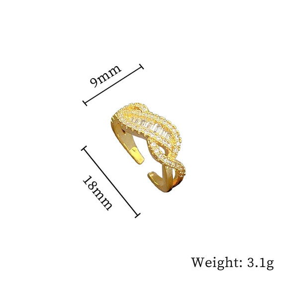 Ring Brass Geometric Crown Cartoon Style Real Gold Electroplated