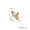 Ring Brass Geometric Crown Cartoon Style Real Gold Electroplated