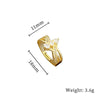 Ring Brass Geometric Crown Cartoon Style Real Gold Electroplated