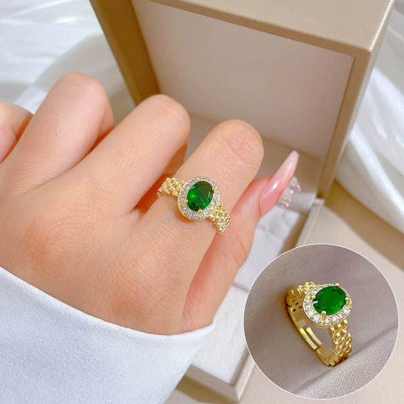 Ring Brass Geometric Crown Cartoon Style Real Gold Electroplated