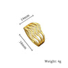 Ring Brass Geometric Crown Cartoon Style Real Gold Electroplated