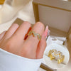Ring Brass Geometric Crown Cartoon Style Real Gold Electroplated
