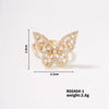 Ring Butterfly Pearl Zircon Open Girl's Light Luxury Finger Ring With Animal Pattern