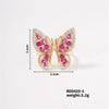 Ring Butterfly Pearl Zircon Open Girl's Light Luxury Finger Ring With Animal Pattern