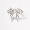 Ring Butterfly Pearl Zircon Open Girl's Light Luxury Finger Ring With Animal Pattern