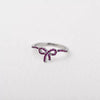 Ring Copper Bow Geometric Style Inlaid With Zircon Women's