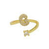 Ring Copper Electroplating Letters Numbers Text Style
