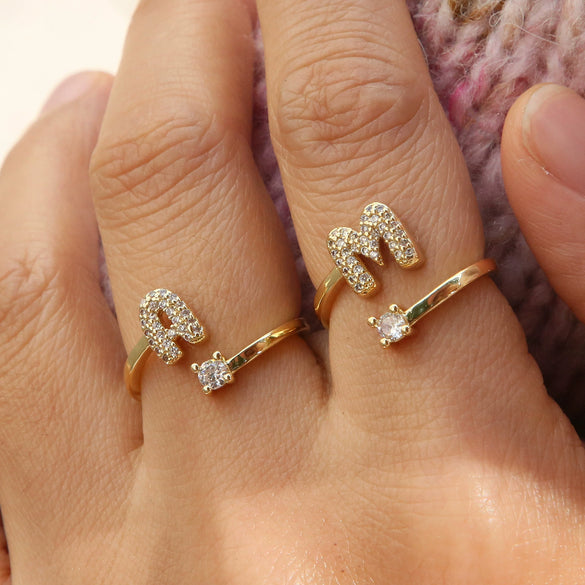 Ring Copper Electroplating Letters Numbers Text Style