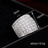 Ring Copper Geometric Inlaid Zircon Ladies Jewelry