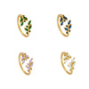Ring Copper Geometric Leaves Flowers Ushaped Electroplating For Women