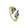 Ring Copper Geometric Leaves Flowers Ushaped Electroplating For Women