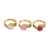 Ring Copper Geometric Style Copper Plated With Real Gold