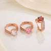 Ring Copper Geometric Style Copper Plated With Real Gold