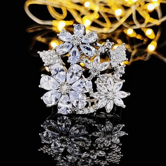 Ring Copper Geometric Style Electroplating Opening Adjustable Women's