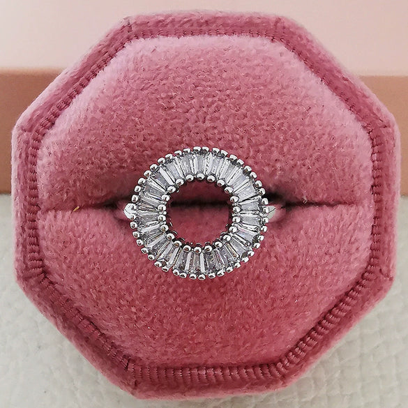 Ring Copper Geometric Style Electroplating Opening Adjustable Women's