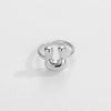 Ring Copper Glazed English Letters Hip Hop Fashion