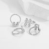 Ring Copper Glazed English Letters Hip Hop Fashion