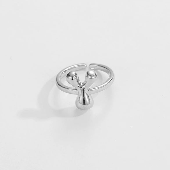 Ring Copper Glazed English Letters Hip Hop Fashion