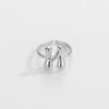 Ring Copper Glazed English Letters Hip Hop Fashion
