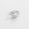 Ring Copper Glazed English Letters Hip Hop Fashion