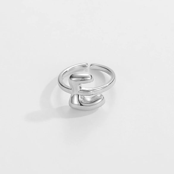 Ring Copper Glazed English Letters Hip Hop Fashion