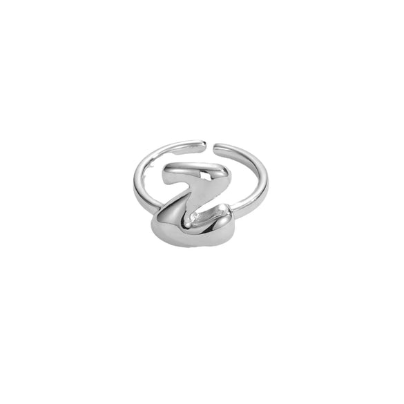 Ring Copper Glazed English Letters Hip Hop Fashion