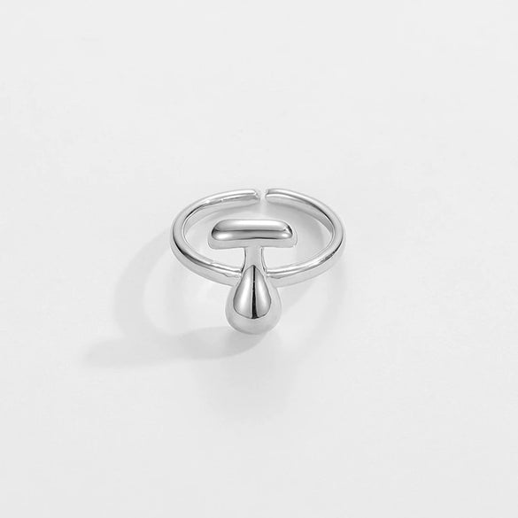 Ring Copper Glazed English Letters Hip Hop Fashion