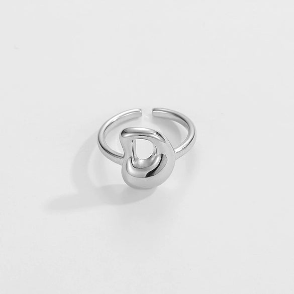 Ring Copper Glazed English Letters Hip Hop Fashion