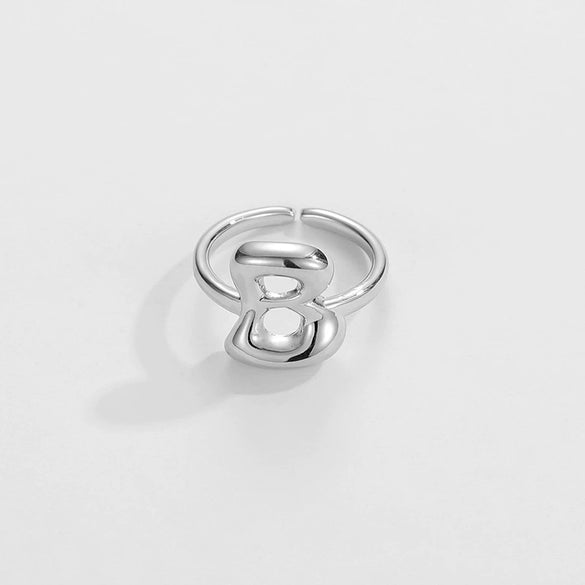 Ring Copper Glazed English Letters Hip Hop Fashion