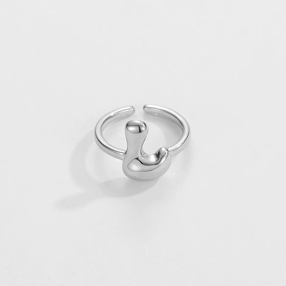 Ring Copper Glazed English Letters Hip Hop Fashion